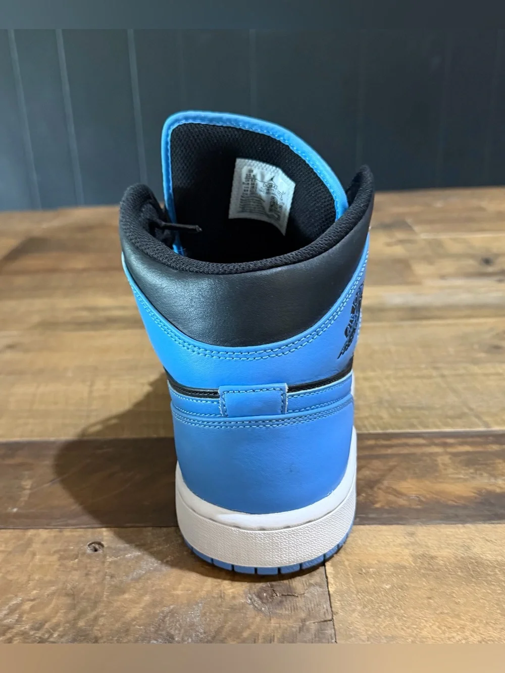 Jordan 1 Mid Blue and Black Men’s Sneakers